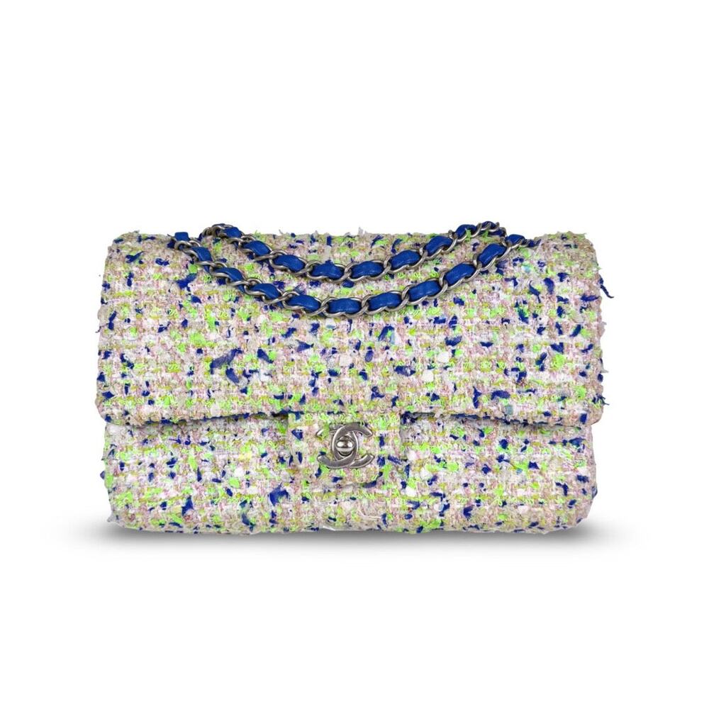Chanel Quilted Tweed Medium Double Flap Bag